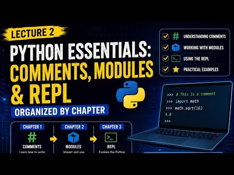 Python Lecture 2: Comments, Modules & REPL Explained 🔥