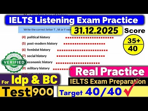 IELTS Listening Practice Test 2025 with Answers | Recent Exam - 31.12.2025