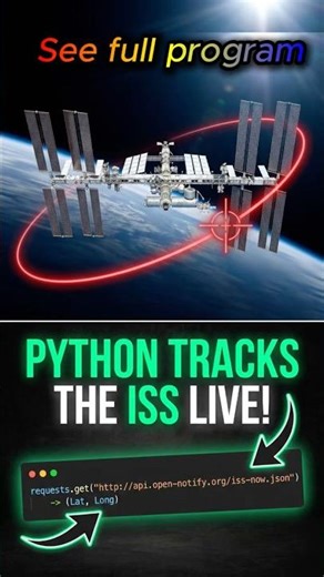 Track the ISS Live with Python 🌍🛰️ (Real-Time Data!) #coding #python