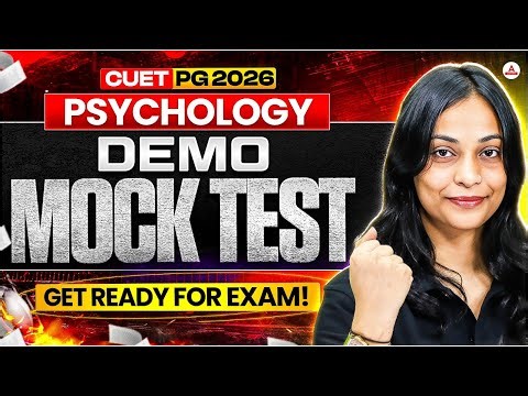 CUET PG 2026 Psychology Demo Mock Test | Exam-Level Practice | Get Ready for Exam! |