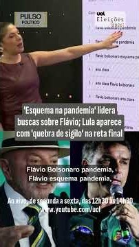 'Esquema na pandemia' lidera buscas sobre Flávio; Lula aparece com 'quebra de sigilo' na reta final