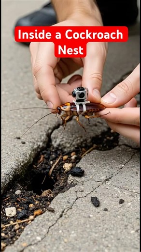 Inside a Cockroach's World: Micro Camera Reveals Everything #shorts #insects #pov