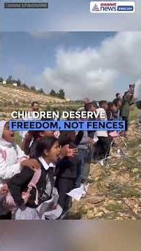 Palestinian Children Protest for Freedom of Movement in West Bank Village