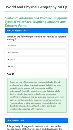Volcanism and Volcanic Landforms: Types of Volcanoes, Eruptions, Intrusive and Extrusive Forms