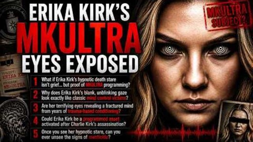Erika Kirk's MKULTRA Eyes Exposed: The Hypnotic Death Stare Nobody Can Unsee!