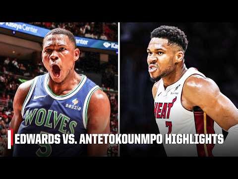 Ant-Man vs. The Greek Freak 🍿 Edwards & Antetokounmpo combine for 80 PTS 👀 | NBA on ESPN