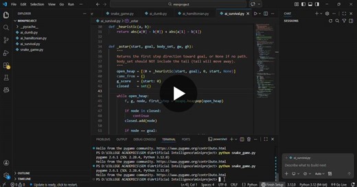 AI Snake Game: 3 AIs, 3 Levels of Intelligence | Ketrolin Sharon K.R posted on the topic | LinkedIn