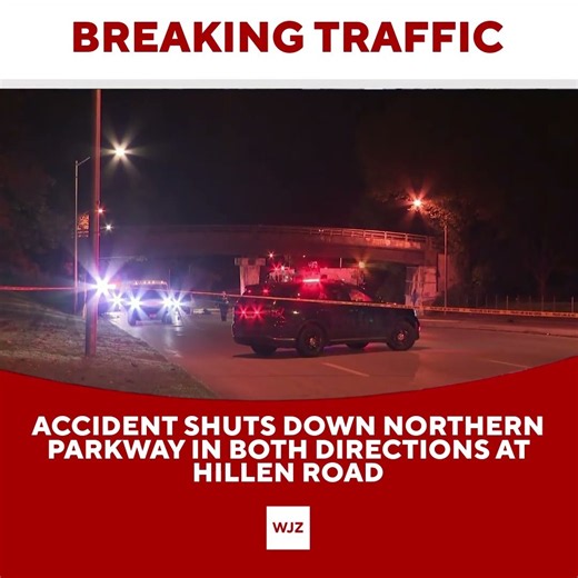 Northern Parkway shut down in both directions at Hillen Road