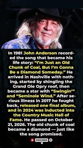 Country Legend John Anderson Dies at 71 — The Song That Told His Whole Life #shorts