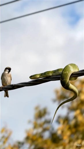 👉 Snake vs Bird ⚡ Shocking Electric Wire Incident 😱