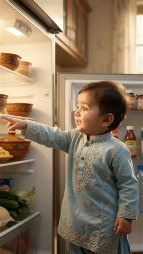 😂 Baby Bana Fridge Ka Manager! 🤣 | Pakistani Funny Baby #Shorts#DesiComedy #BabyFunnyVideo#FunnyBaby