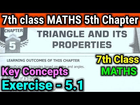 7th class | Maths |5.Triangle and it's properties chapter| Exercise -5.1 |7th 5th chapter 5.1 sums