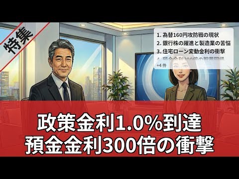 【特集】円安160円と金利1%到達のダブルショック。住宅ローン「未払利息」の罠と預金金利300倍の真実