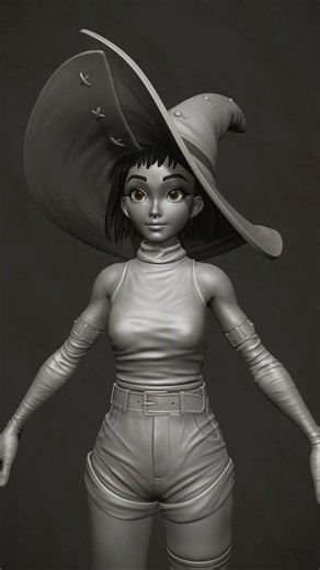 Sculpting a Mage Character | ZBrush Timelapse #3dcharacterart #stylized3d #animation #stylizedart