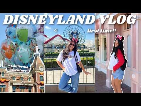 DISNEYLAND VLOG ✨ My first time ever!! + California Adventure, riding all the rides and more