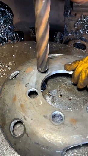 Satisfying Drill Press At Work