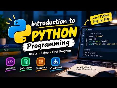 Python Programming for Beginners 🐍 | Introduction to Python & Basics