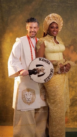 The second outfit slay we signed up for 🔥😍 #togetherwekamm Bride: @okolic Groom: @yeswekamm Planner: @arian_events Makeup: @Glam_by_flora Hairstylist: @amkhairworld Bride’s traditional outfit: Bride’s Outfit: @siccoredbyesse Groom’s White look: @kadi.clo Groom white look: @ugomoney.official Hand fans; @preciouscraft_beads Beads & horse tail @preciouscraft_beads Bride purse and Jewelry: @stlylish_bridals_ Photographer: @zealsphotography Videographer: @jossy_visuals Content creator I: @hello.pap