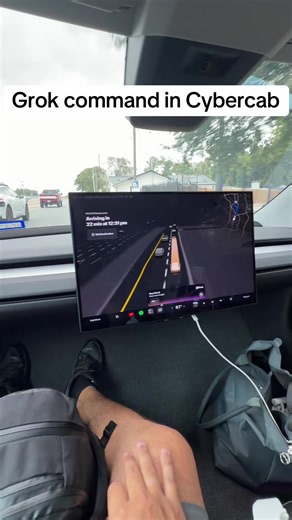 Grok is integrated into Tesla Cybercab #fyp #viral #tesla #cybercab #grok