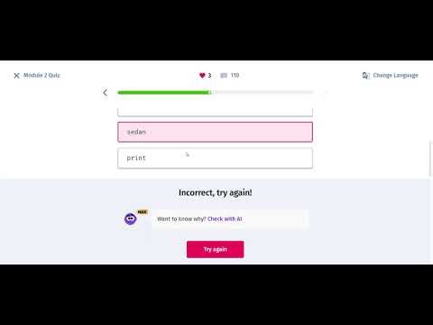 14 Module 2 Quiz | Introduction to Python | Sololearn 2026