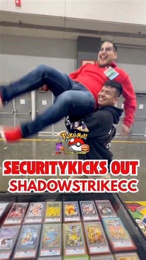Zack’s Snacks on Instagram: "Glad @kcode_kollectz switched to security for @collect_a_con @shadowstrikecc has lost his mind…. #pokemon #zackssnacks #tcgpokemon #security #crazyman"