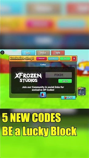 UPDATE SECRET CODES in Be a Lucky Block