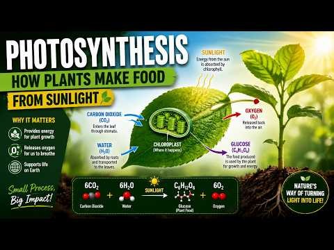 Photosynthesis Explained: How Plants Make Food from Sunlight | Science for Beginners