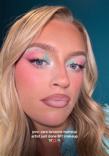 Zara Larsson makeup: best sparkly eyeshadow blend tips