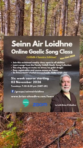 Join me this November and December to learn cèilidh songs from the Scottish Gaelic tradition. Starting on 3 November/ Samhain. Link in bio. #gàidhlig #scotland #samhain #folkmusic