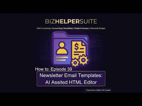 39-Newsletter Email Templates AI Assisted HTML Editor