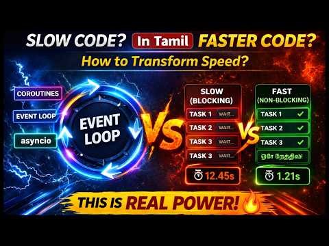 Async Programming in Python Explained Simply in Tamil | Async vs Threads | Adi Explains