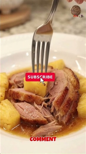 Perfect Crockpot Pineapple Ham: Golden Glaze & Tender Slices #steak #foodasmr #meatlover