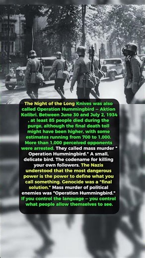 The Night of😱Long Kn*ves Had a Codeword: Operation Hummingbird — For Killing 85 of Hi*ler's Own Men