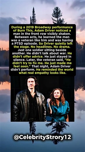 When Adam Driver Left a Broadway Performance - Silently, for a Veteran #shorts #celebrity #hollywood
