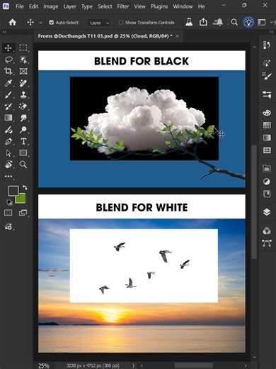 Adobe Photoshop 2026: Blending Black & White Images
