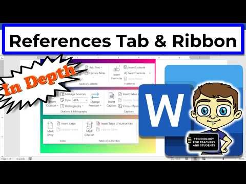 The Microsoft Word References Tab and Ribbon in Depth