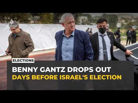 Benny Gantz withdraws from Israel's election race in bid to unseat Netanyahu