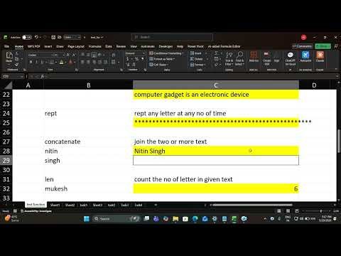 Excel Text Functions Full Course | LEFT, RIGHT, MID, LEN, TRIM, CONCAT & More