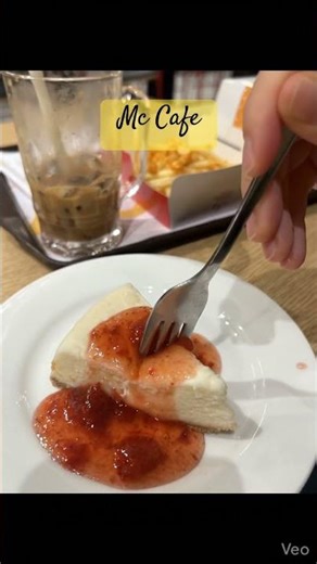 McDonald’s Strawberry Cheesecake is 10/10! 🍓🍰 #shorts #macdonald #youtubeshorts #food #firstvlog
