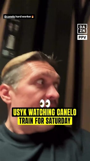 Usyk enjoying watching Canelo train ahead of his fight this Saturday! 👀