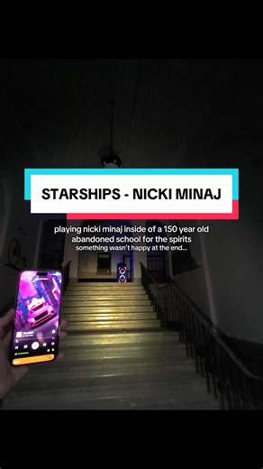 playing white girl music, nicki minaj - starships inside of a real haunted abandoned building for the ghosts! comment what song i should play next 😭 #haunted #paranormal #nickiminaj