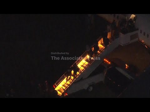 Aerial video appears to show Maduro exiting a plane in New York