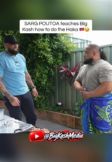 Sarg Poutoa Teaches Big Kash How to Do the Haka
