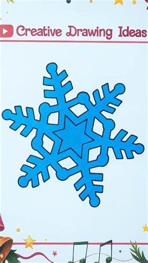 Easy Snowflake Drawing ❄️Cute Christmas Sketch for Beginners