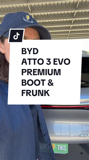 BYD Atto 3 EVO Premium $50,950.39 RWD 510km range WLTP 74.88kWh LFP battery AC: 11kW DC: 220kW 800v V2L 3.3kW Efficiency: 16.4kW/100km L: 4455mm W: 1875mm H: 1615mm Dynamic $45,738.39 drive away NSW FWD 420km range 60.48kWh LFP blade battery AC: 7kW DC: 110kW 400v V2L 3.3kW Efficiency: 16kW/100km #bydatto3evo