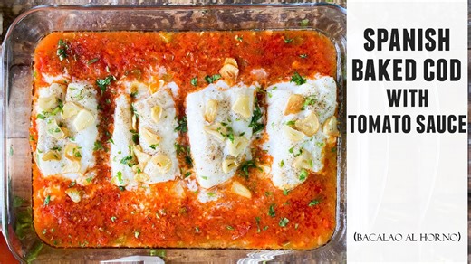 Spanish baked cod in tomato sauce | Quick & easy recipe