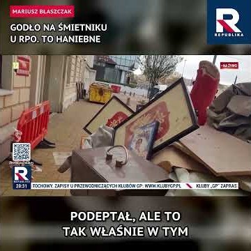 Błaszczak: Polskie godła na śmietniku przed Biurem RPO to haniebne