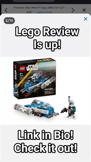 75391 Captain Rex Y wing Lego Starwars Review #lego501st #lego #starwars #legostarwars #clonewars