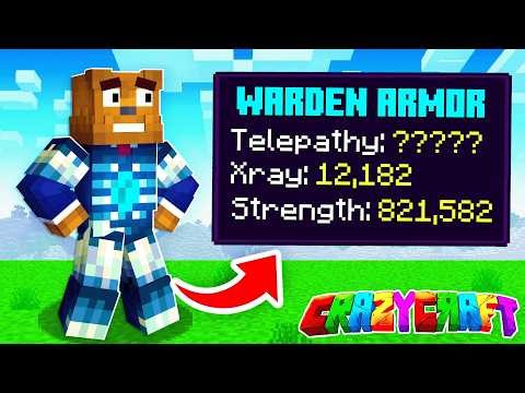 Crafting OP Warden Armor In Minecraft Crazy Craft