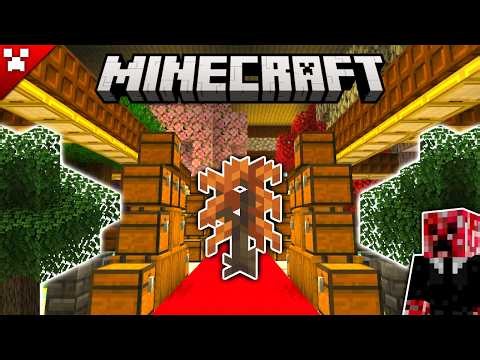 I made a TREE FARM room in my Minecraft mansion!